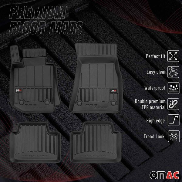 2019-2025 BMW 3 Series G20 Sedan   G21 Touring Premium Floor Mats Liners Full Set All Weather Heavy Duty For Discount - Image 2