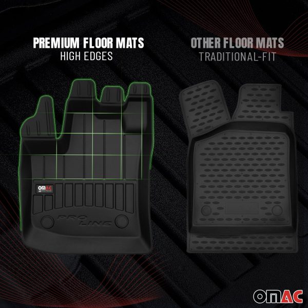 2018-2023 BMW X2 F39 Premium Floor Mats Liners Full Set All Weather Heavy Duty Black For Sale - Image 3