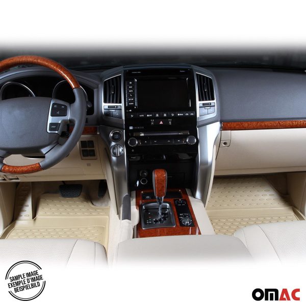 2003-2008 Toyota Corolla Floor Mats Liners Full Set All Weather Beige Online Hot Sale - Image 4