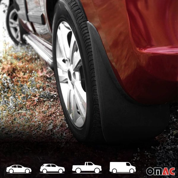 2019-2024 RAM 1500 Mud Guards Splash Mud Flaps Black 4 Pcs For Discount - Image 4