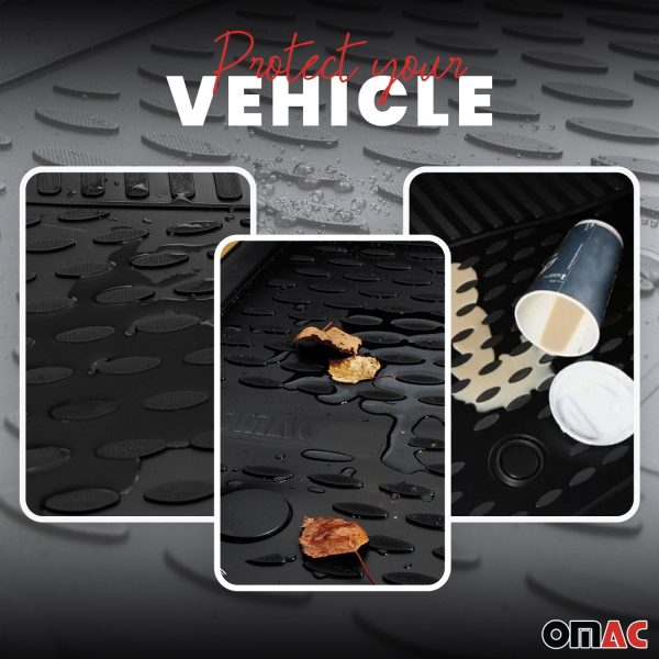 2007-2012 Mercedes GL Class X164 Floor Mats Liners Full Set All Weather Black Online Hot Sale - Image 3