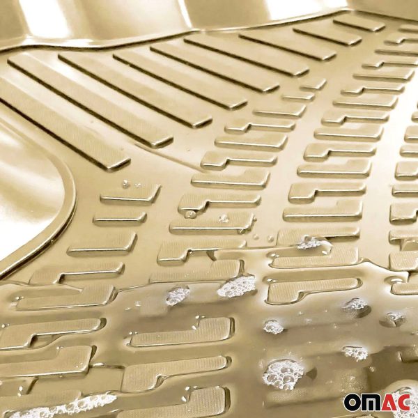 2016-2021 Honda Civic Floor Mats Liners Full Set All Weather Beige Hot on Sale - Image 5