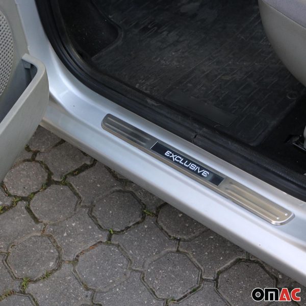 2017-2020 Nissan Rogue Door Sill Scuff Plate Illuminated Exclusive Brushed Steel 2Pcs For Cheap - Image 2