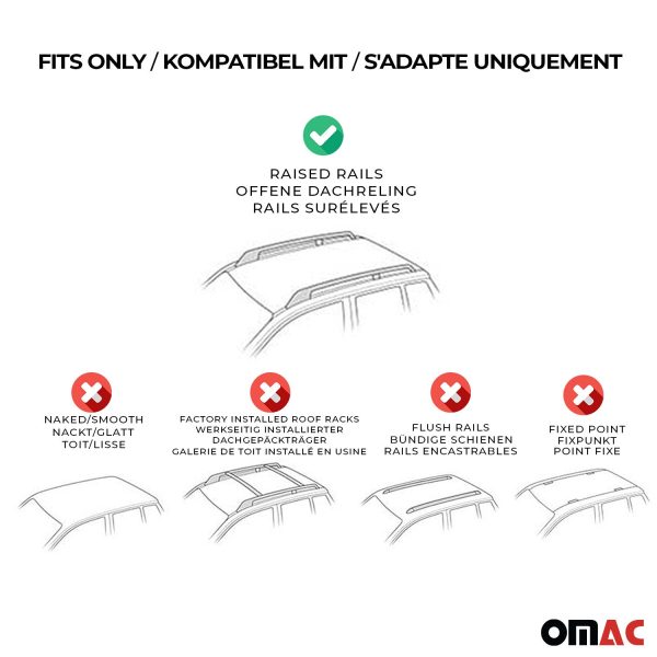 2012-2015 Chevrolet Captiva Sport Roof Rack Cross Bars Silver For Discount - Image 4