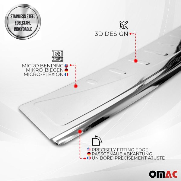 2016-2023 Fiat 500X Rear Bumper Guard Stainless Steel Glossy on Sale - Image 5
