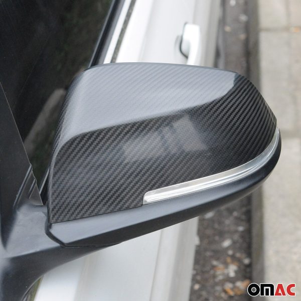 2014-2021 BMW i3 Side Mirror Cover Caps Carbon Fiber Black 2Pcs Online - Image 5
