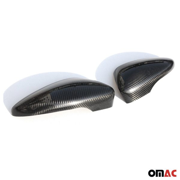 2012-2016 VW EOS Side Mirror Cover Caps Carbon Fiber Black 2 Pcs Discount - Image 5