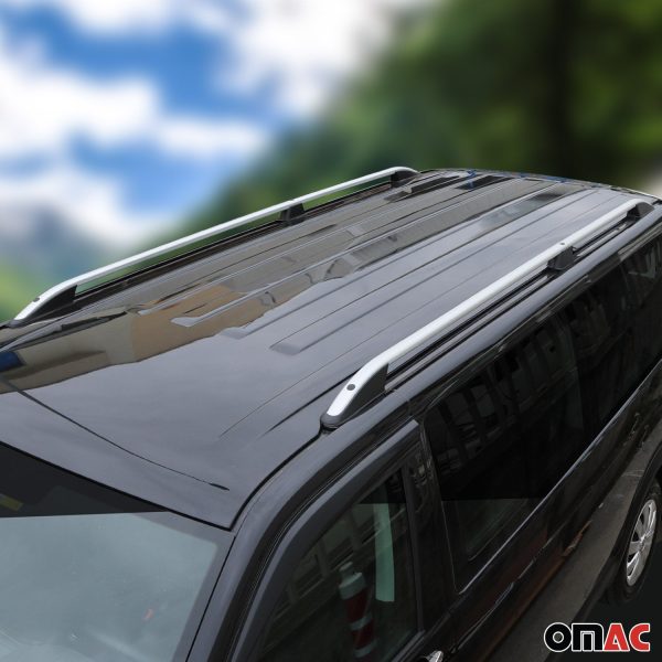 2010-2013 Ford Transit Connect L1 Short Roof Rack Rails Side Rails Silver Cheap - Image 2