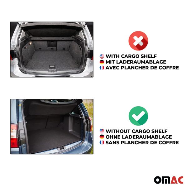 2004-2009 Mercedes E Class S211 Wagon Premium Cargo Liner Trunk Mat All Weather Heavy Duty Black Supply - Image 3