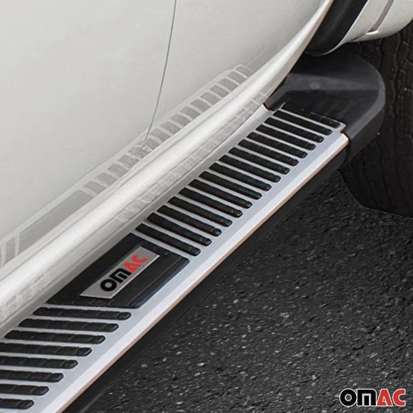 2018-2022 Toyota C-HR Hybrid Running Boards Side Steps Silver & Black Online now - Image 4