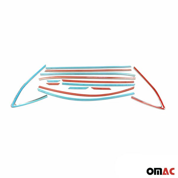 2016-2021 Hyundai Tucson Window Molding Trim Streamer Steel Dark 14 Pcs For Cheap - Image 3