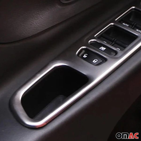 2015-2024 Jeep Renegade Windows Button Cover Trim Chrome ABS Silver 4 Pcs For Cheap - Image 3