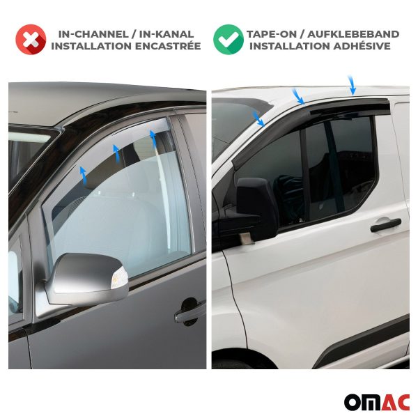 2017-2025 Mazda CX-5 Window Visor Vent Rain Deflector 4Pcs Smoke Online Hot Sale - Image 3