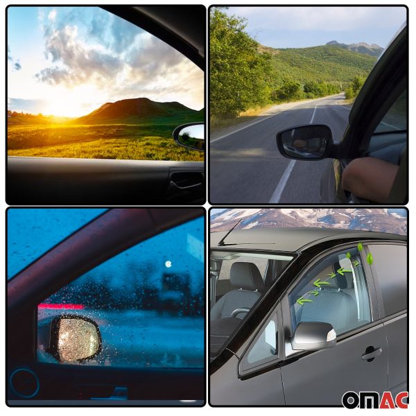 2004-2011 BMW 3 Series E90 Sedan Window Visor Vent Rain Deflector 4Pcs Smoke For Cheap - Image 4